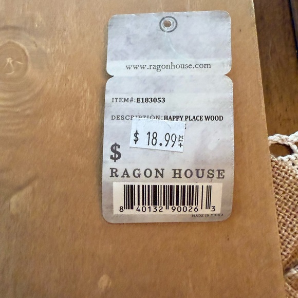 Rustic Cream and Brown Wall Art - 'This Is Our Happy Place' - Picture 3 of 5